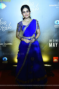 Nidhi Pradeep at Godari Gattupaina Movie Pre Release Event