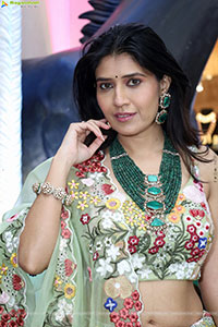 Punam Shail stills in Elegant Silk Lehenga Choli