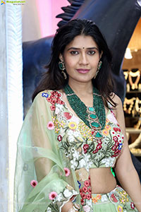 Punam Shail stills in Elegant Silk Lehenga Choli