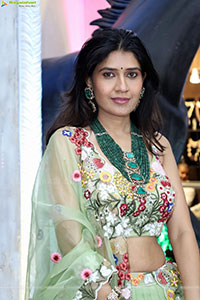 Punam Shail stills in Elegant Silk Lehenga Choli