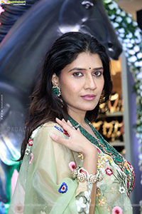 Punam Shail stills in Elegant Silk Lehenga Choli
