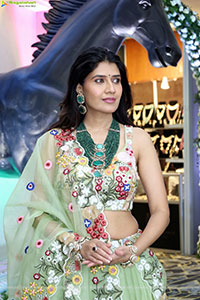 Punam Shail stills in Elegant Silk Lehenga Choli