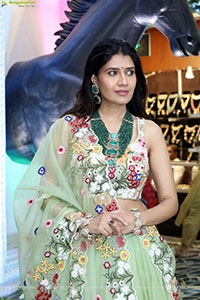 Punam Shail stills in Elegant Silk Lehenga Choli