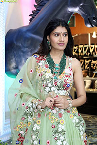 Punam Shail stills in Elegant Silk Lehenga Choli