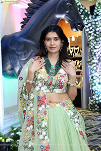 Punam Shail stills in Elegant Silk Lehenga Choli
