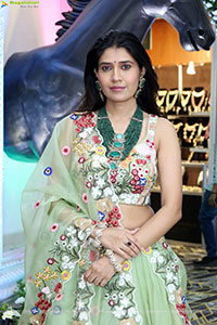 Punam Shail stills in Elegant Silk Lehenga Choli