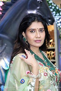 Punam Shail stills in Elegant Silk Lehenga Choli