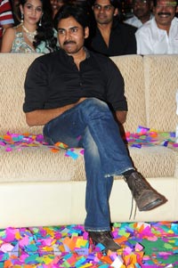 Pawan Kalyan with Akhira Nandan at Panjaa Audio Release