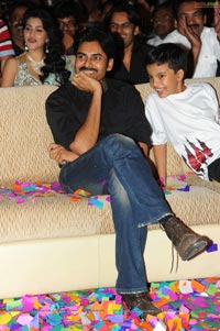 Pawan Kalyan with Akhira Nandan at Panjaa Audio Release