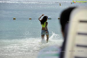 Shraddha Das in Jean Short and Bikini Top