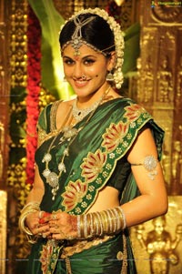 Taapsee in Traditional Indian Marriage Saree