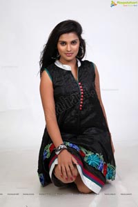 Divya Rao in Black Dress