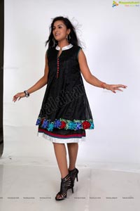 Divya Rao in Black Dress