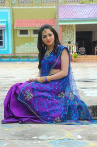 Telugu Heroine Reshma in Saree