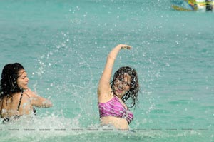 Tamanna Hot Rebel Beach Song Photos