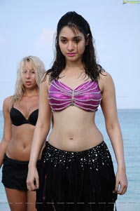 Tamanna Hot Rebel Beach Song Photos