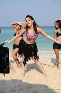Tamanna Hot Rebel Beach Song Photos