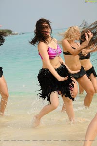 Tamanna Hot Rebel Beach Song Photos