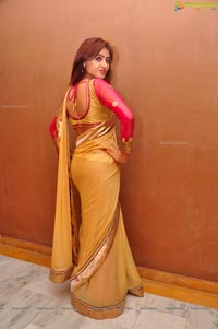 Sony Charishta in Saree Photos