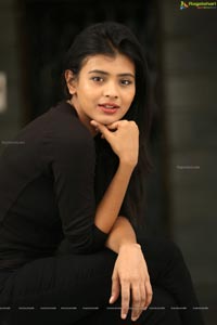 Hebah Patel in Black Dress