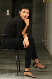 Hebah Patel in Black Dress