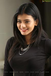 Hebah Patel in Black Dress