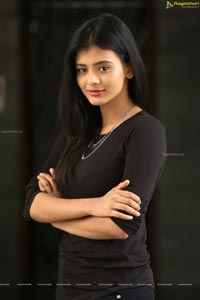 Hebah Patel in Black Dress