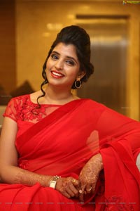 Shyamala in Red Saree