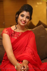 Shyamala in Red Saree