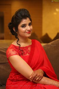 Shyamala in Red Saree