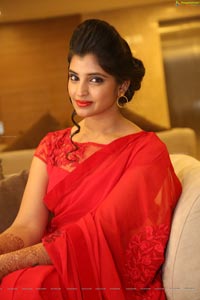 Shyamala in Red Saree