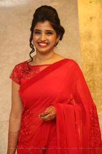 Shyamala in Red Saree