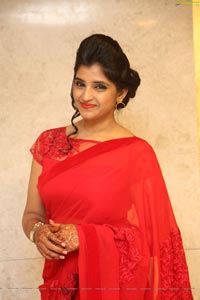 Shyamala in Red Saree