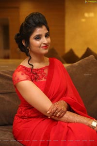 Shyamala in Red Saree