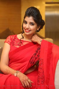 Shyamala in Red Saree