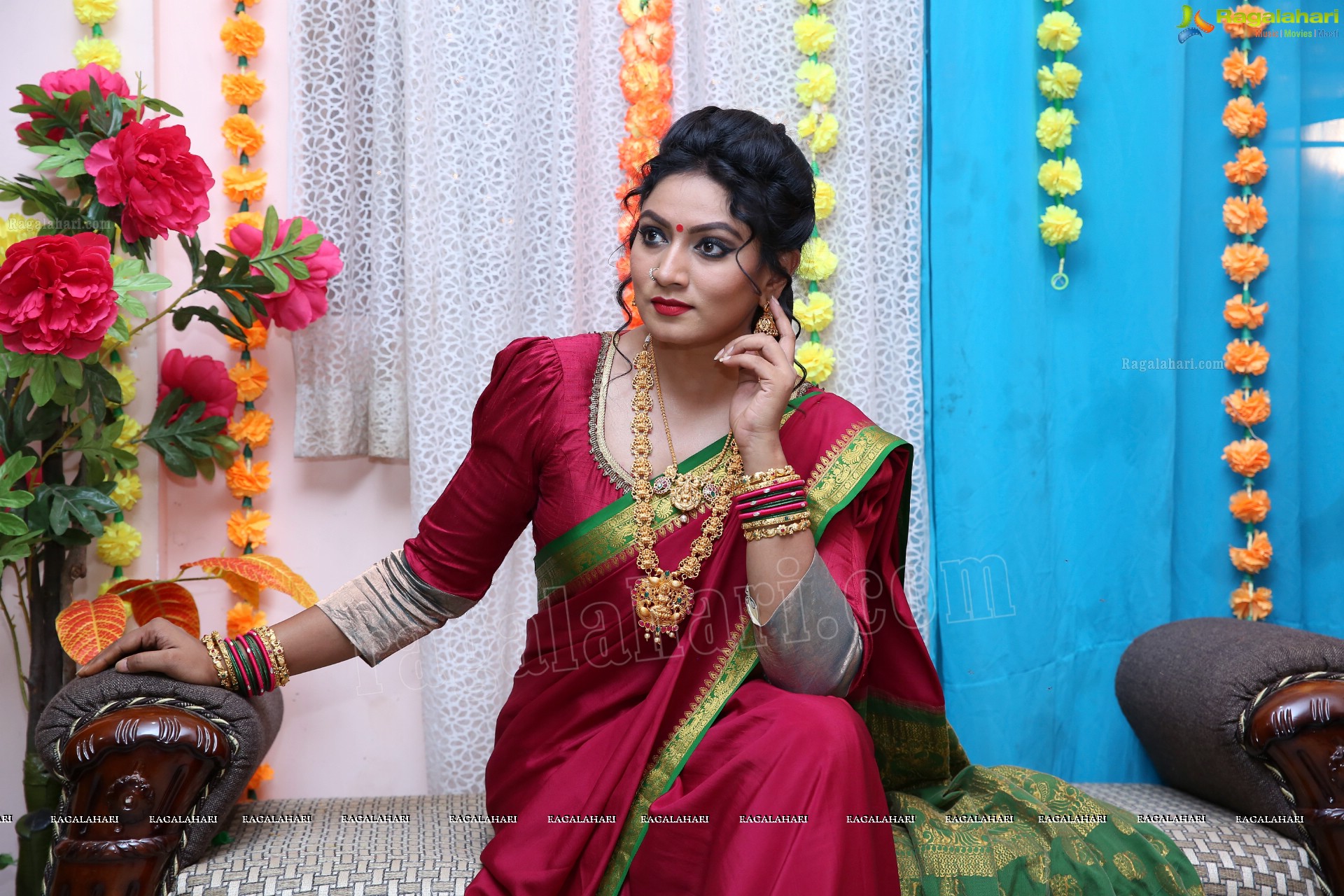 Ashmitha Karnani From the Sets of Agnisakshi Telugu Serial