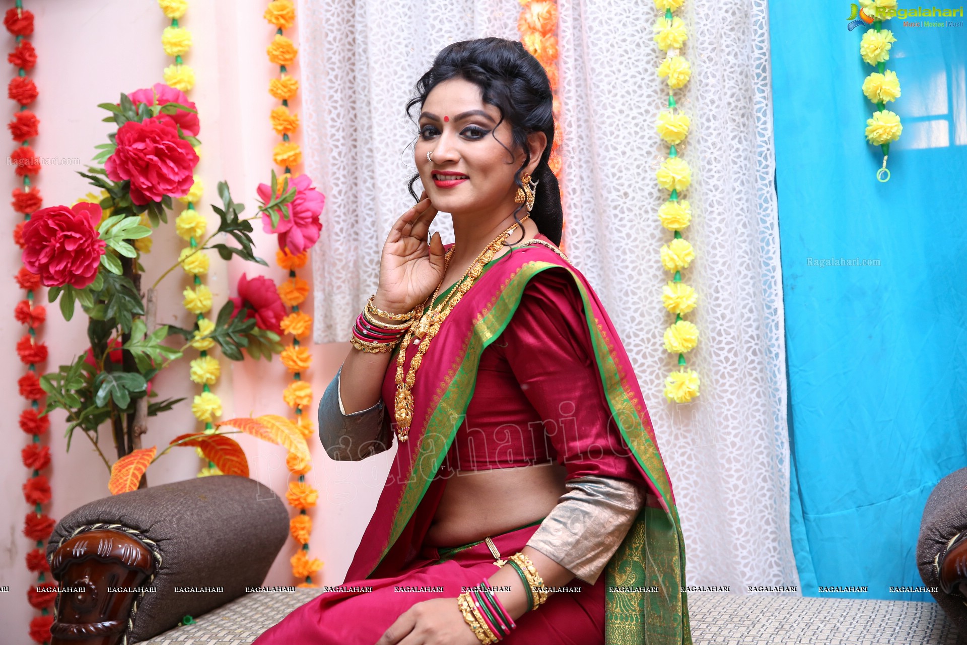 Ashmitha Karnani From the Sets of Agnisakshi Telugu Serial