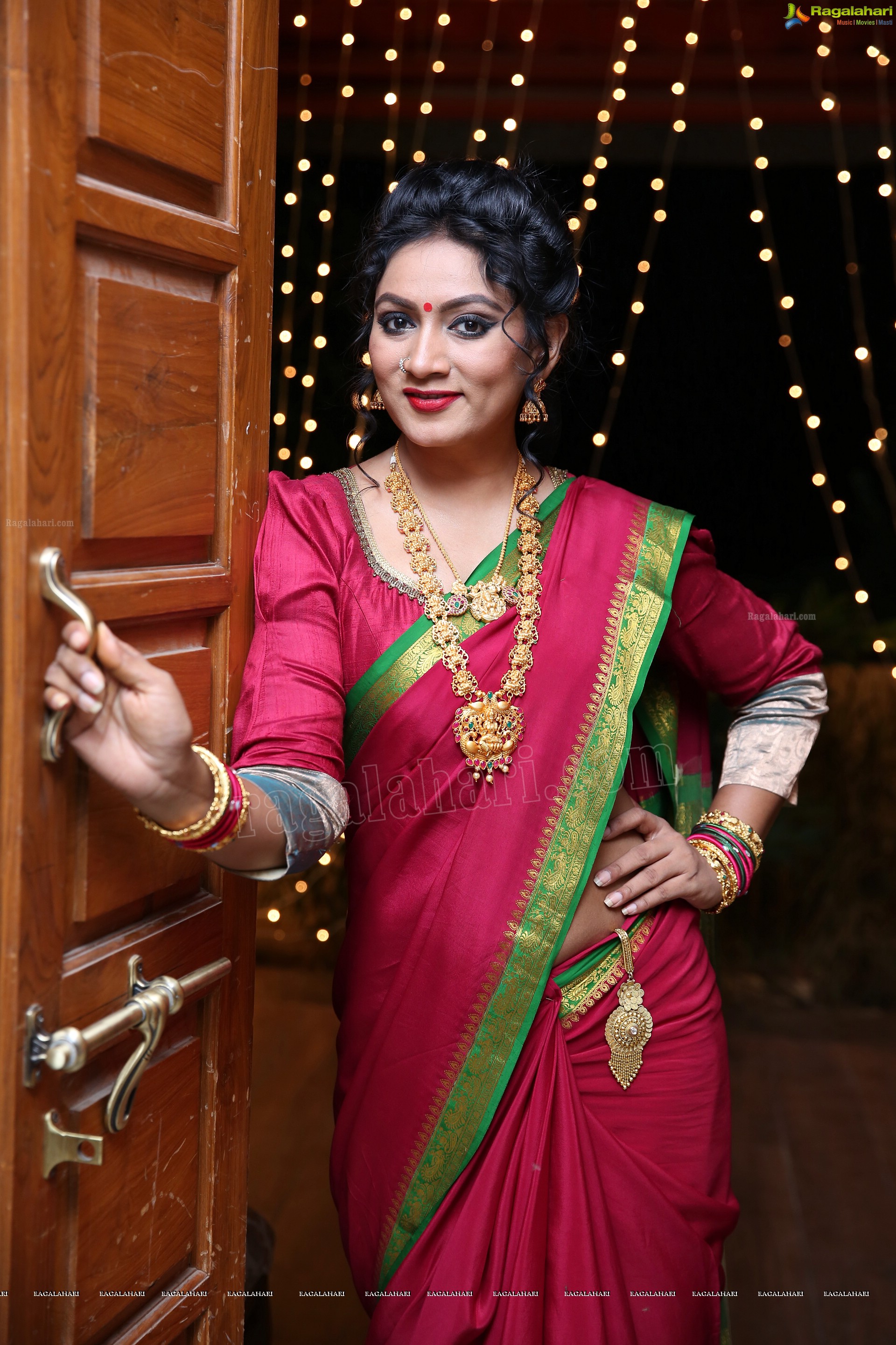 Ashmitha Karnani From the Sets of Agnisakshi Telugu Serial