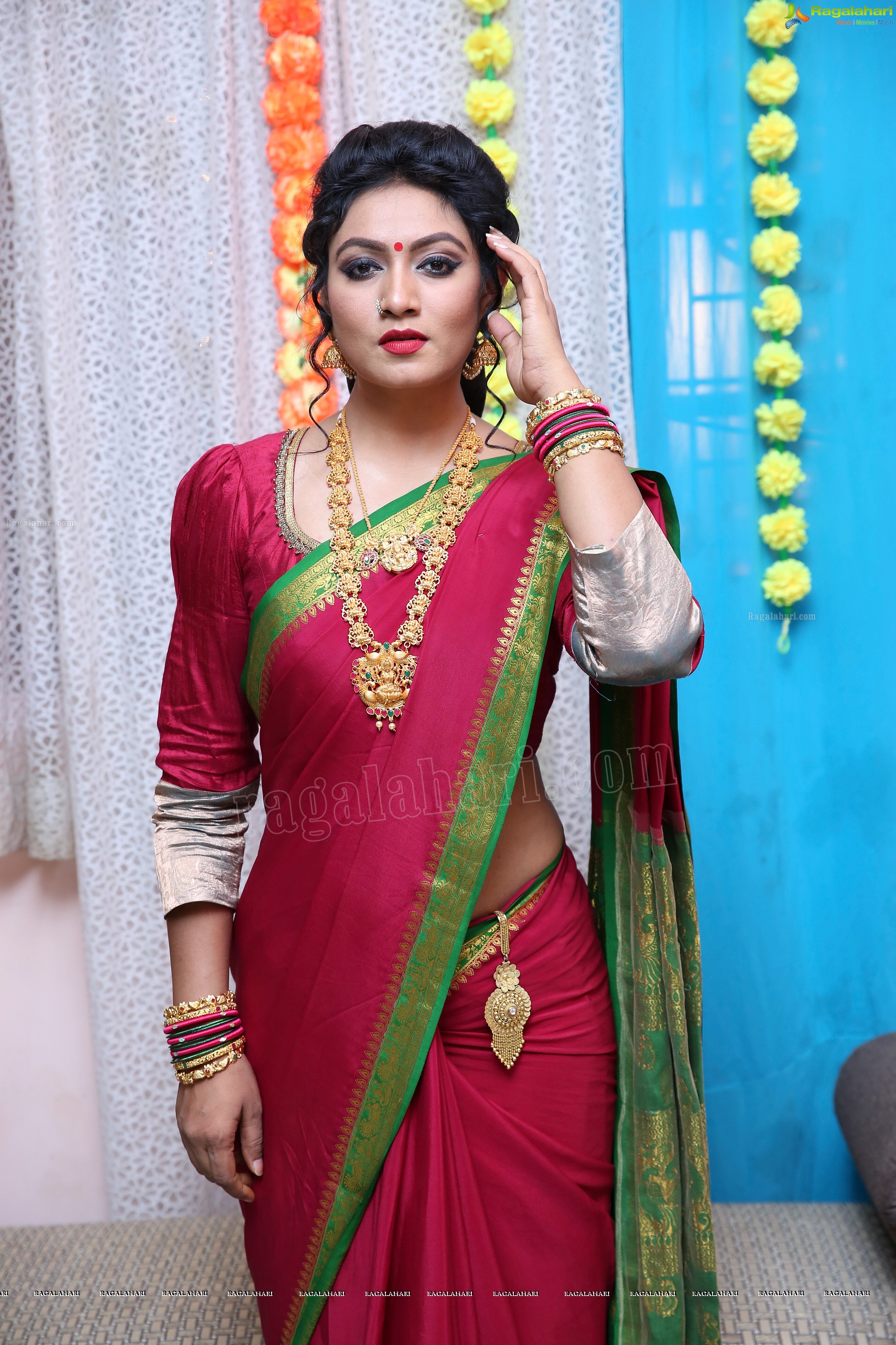 Ashmitha Karnani From the Sets of Agnisakshi Telugu Serial