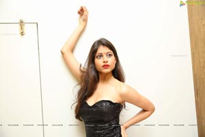 Twinkle Agarwal in Black Bandeau Maxi Dress