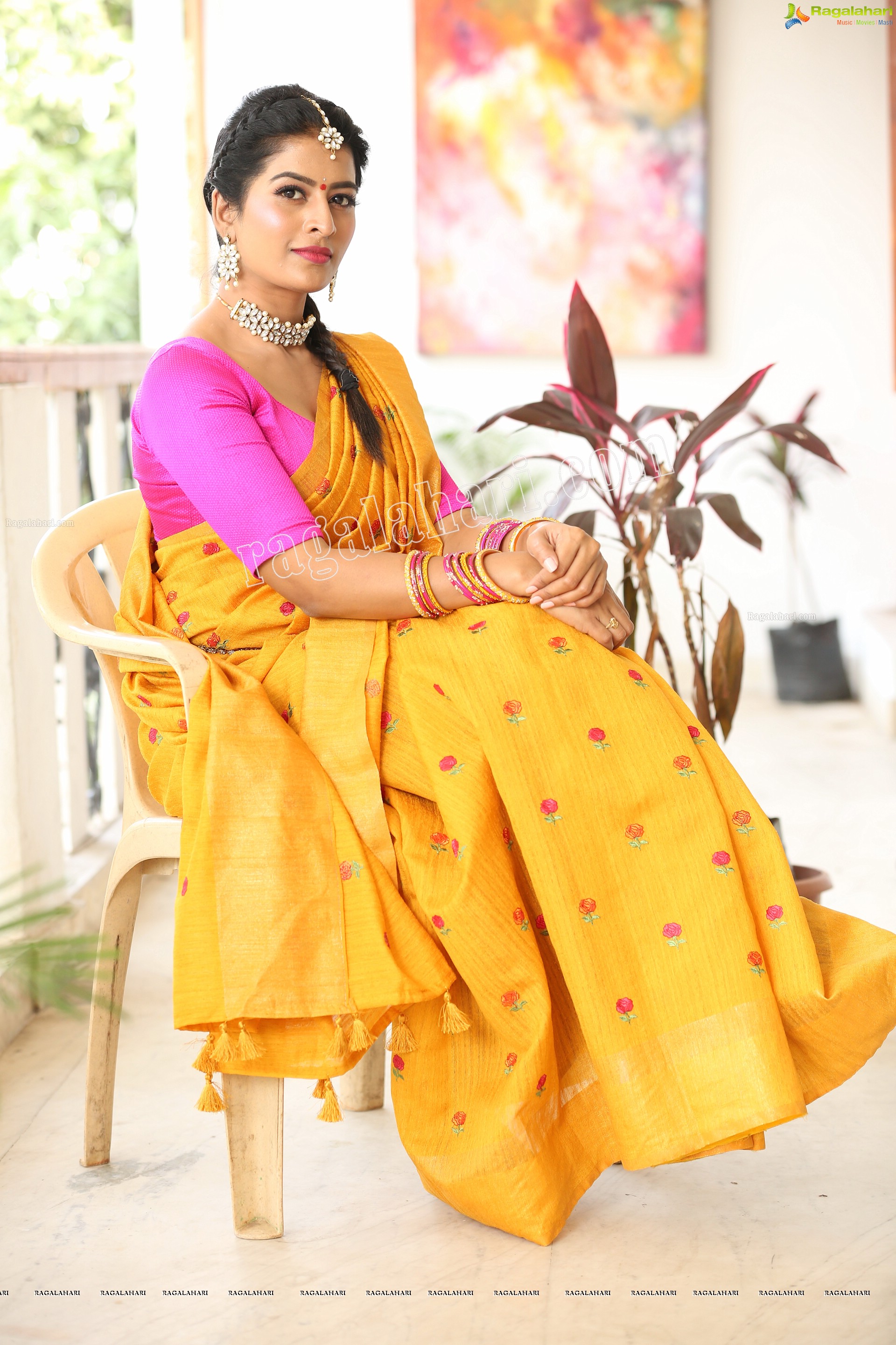 Anshu Reddy at Kathalo Rajakumari TV Serial Sets - HD Gallery