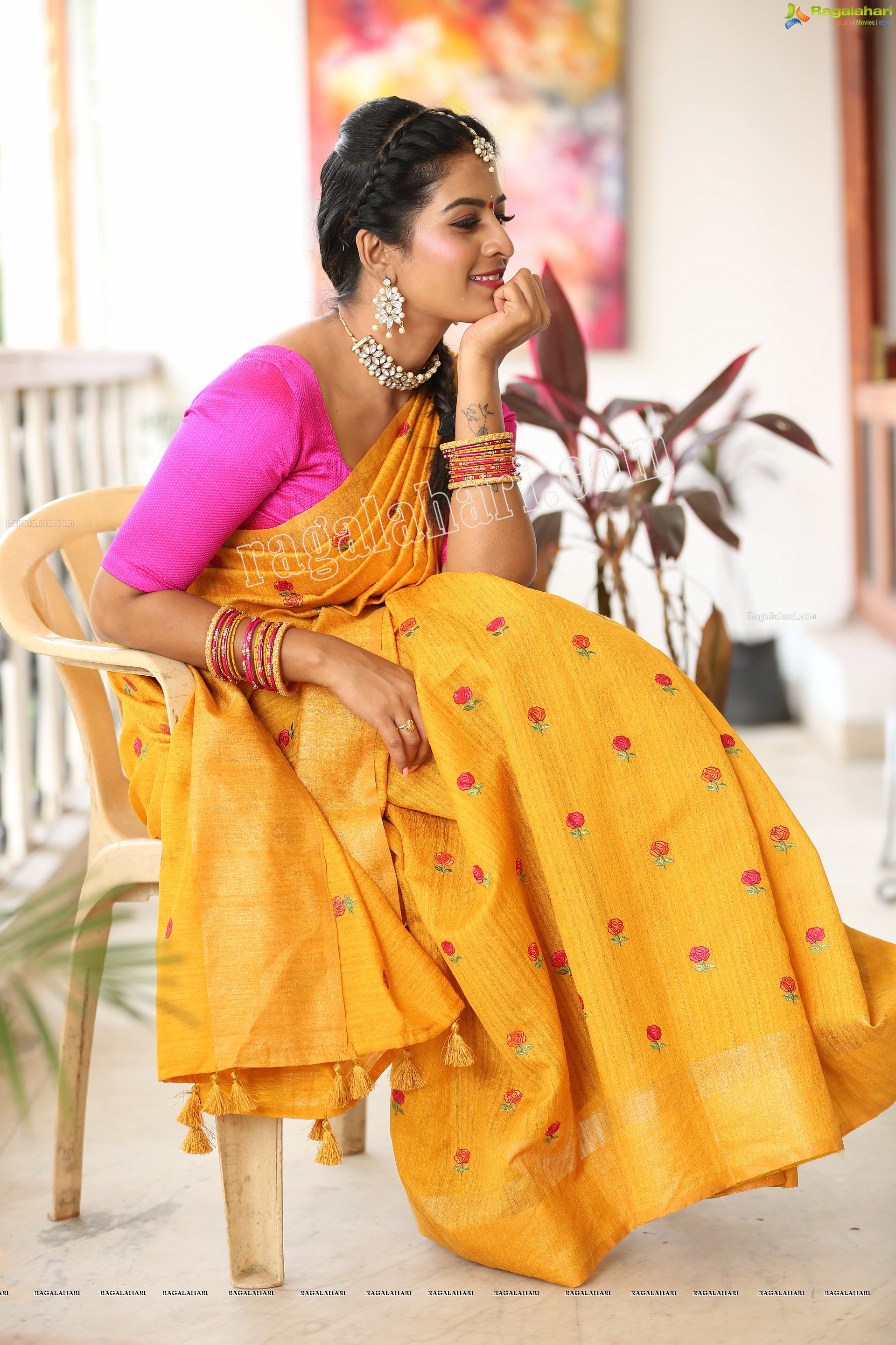 Anshu Reddy at Kathalo Rajakumari TV Serial Sets - HD Gallery