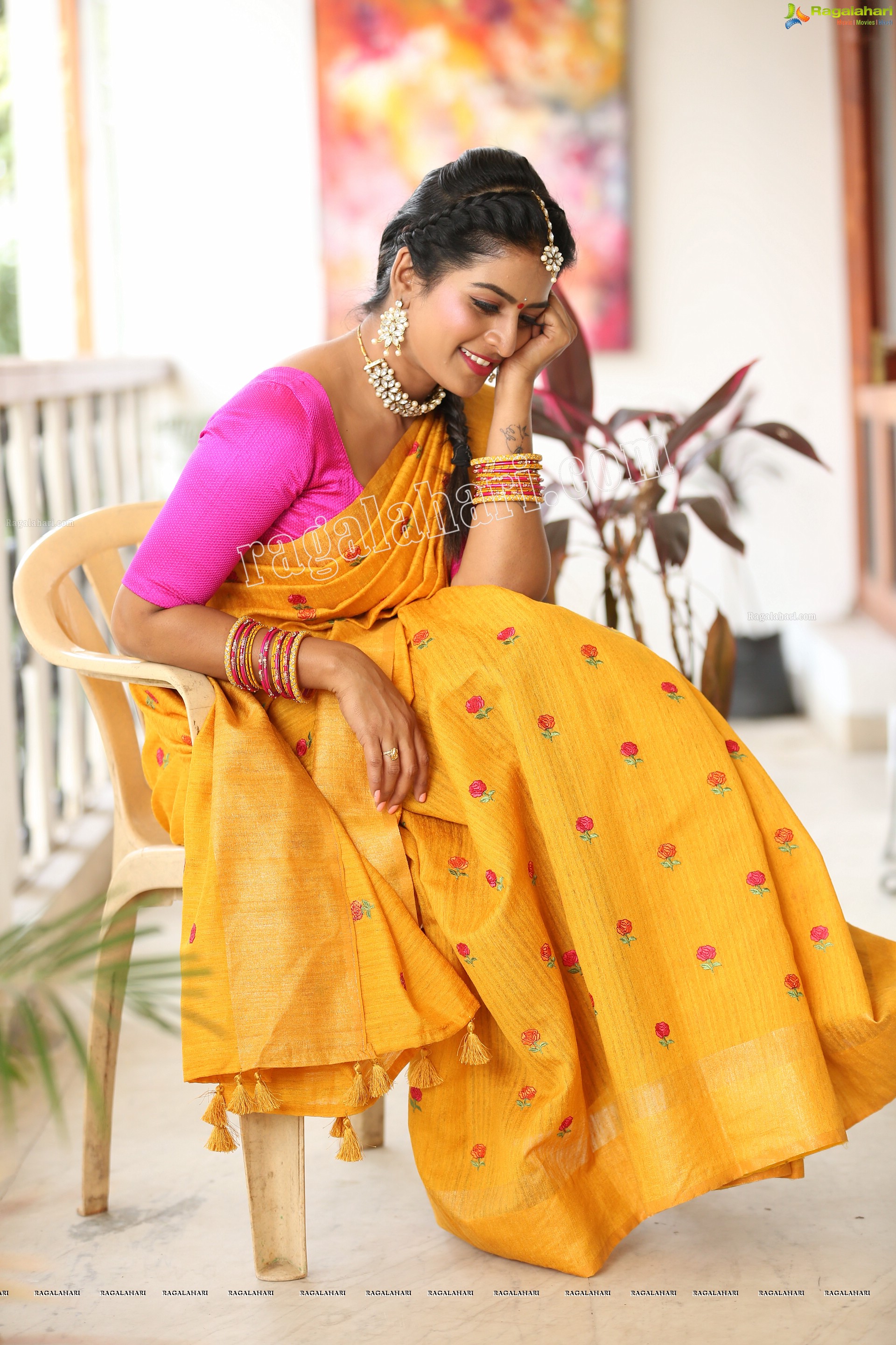 Anshu Reddy at Kathalo Rajakumari TV Serial Sets - HD Gallery