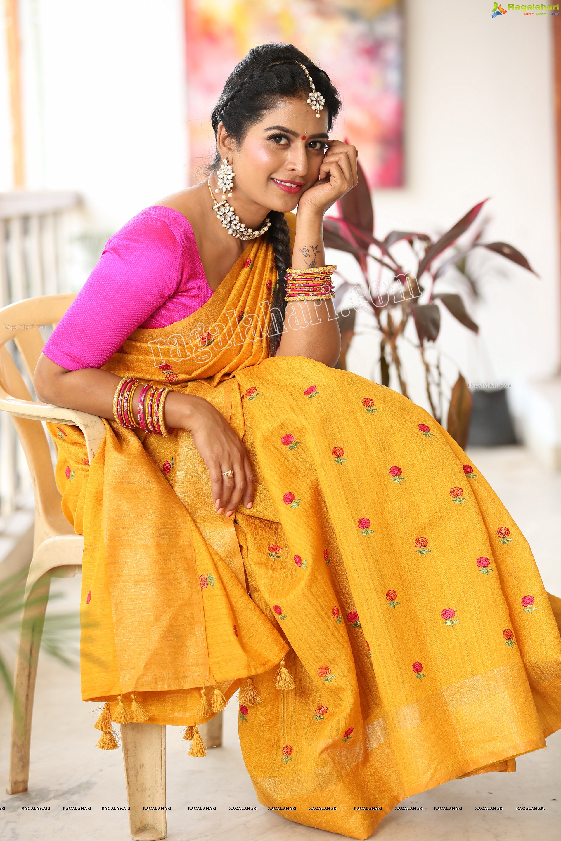 Anshu Reddy at Kathalo Rajakumari TV Serial Sets - HD Gallery