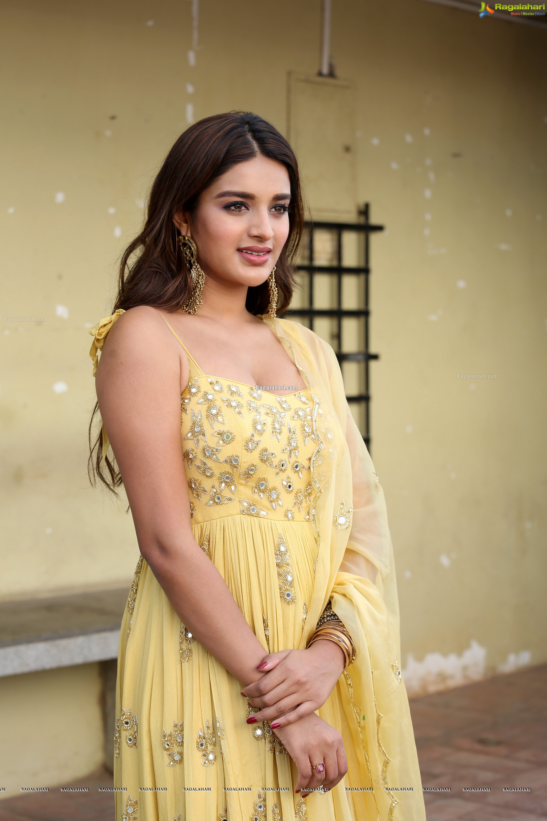 Nidhhi Agerwal at Ashok Galla's Debut Film Launch - HD Gallery