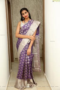 Laya Jupally at Sri Krishna Silks Collection Launch