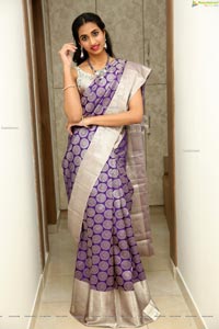 Laya Jupally at Sri Krishna Silks Collection Launch