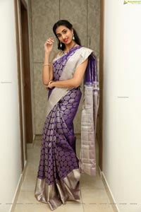 Laya Jupally at Sri Krishna Silks Collection Launch