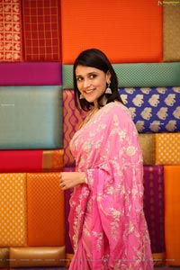 Mannara Chopra at Sri Krishna Silks Wedding Collection