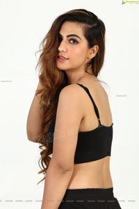 Harshita Panwar in Black Spaghetti Strap Crop Top